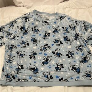 Playful Mickey Mouse Patterned Sweatshirt